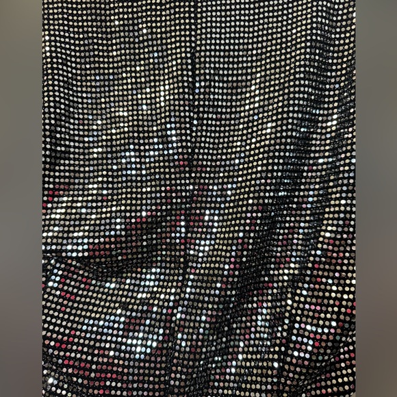 English Factory mirrorball silver sparkle romper with tie front - Picture 5 of 5